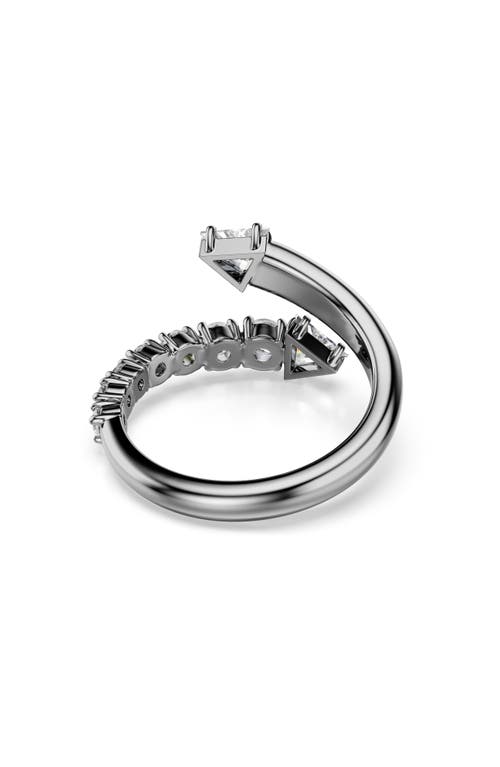 Swarovski Sublima Crystal Bypass Ring In Silver