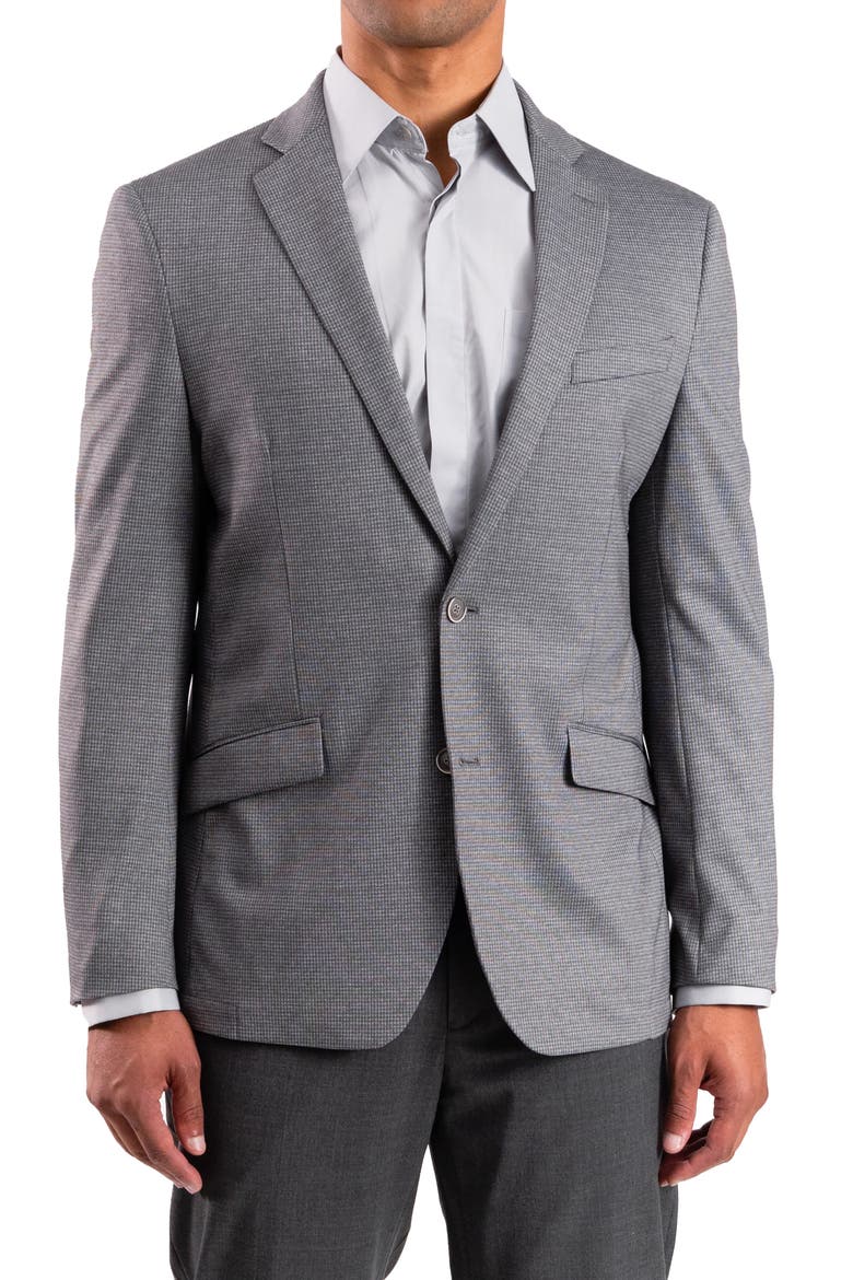 Tic Knit Sport Coat, Main, color, GREY