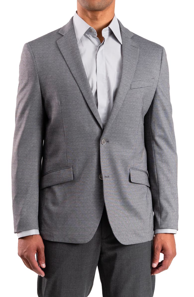 SAVILE ROW CO Tic Knit Sport Coat, Main, color, Grey