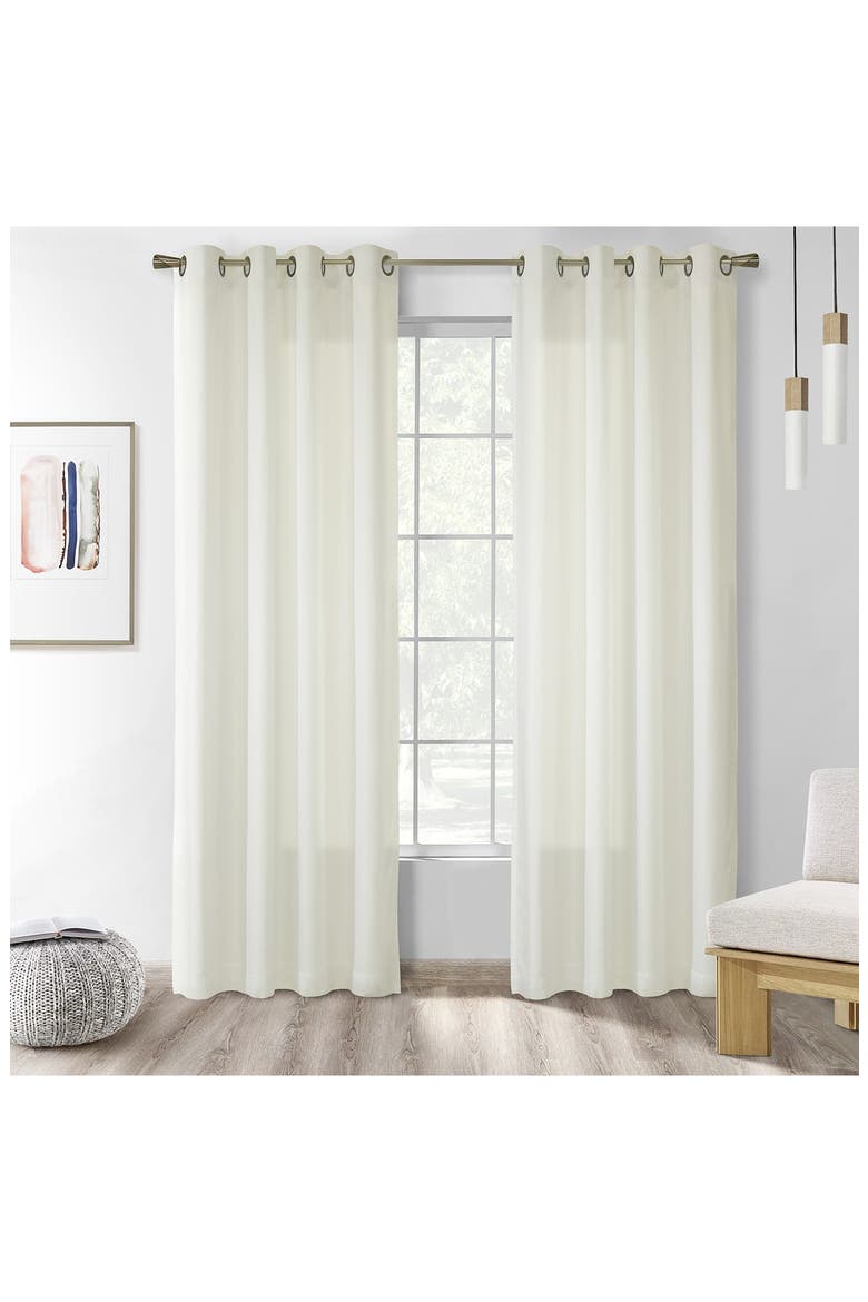 Single Indoor Curtain Panel, Alternate, color, IVORY