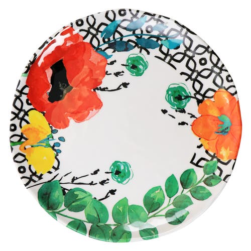 Elama Grace 12 Piece Melamine Dinnerware Set In Multi