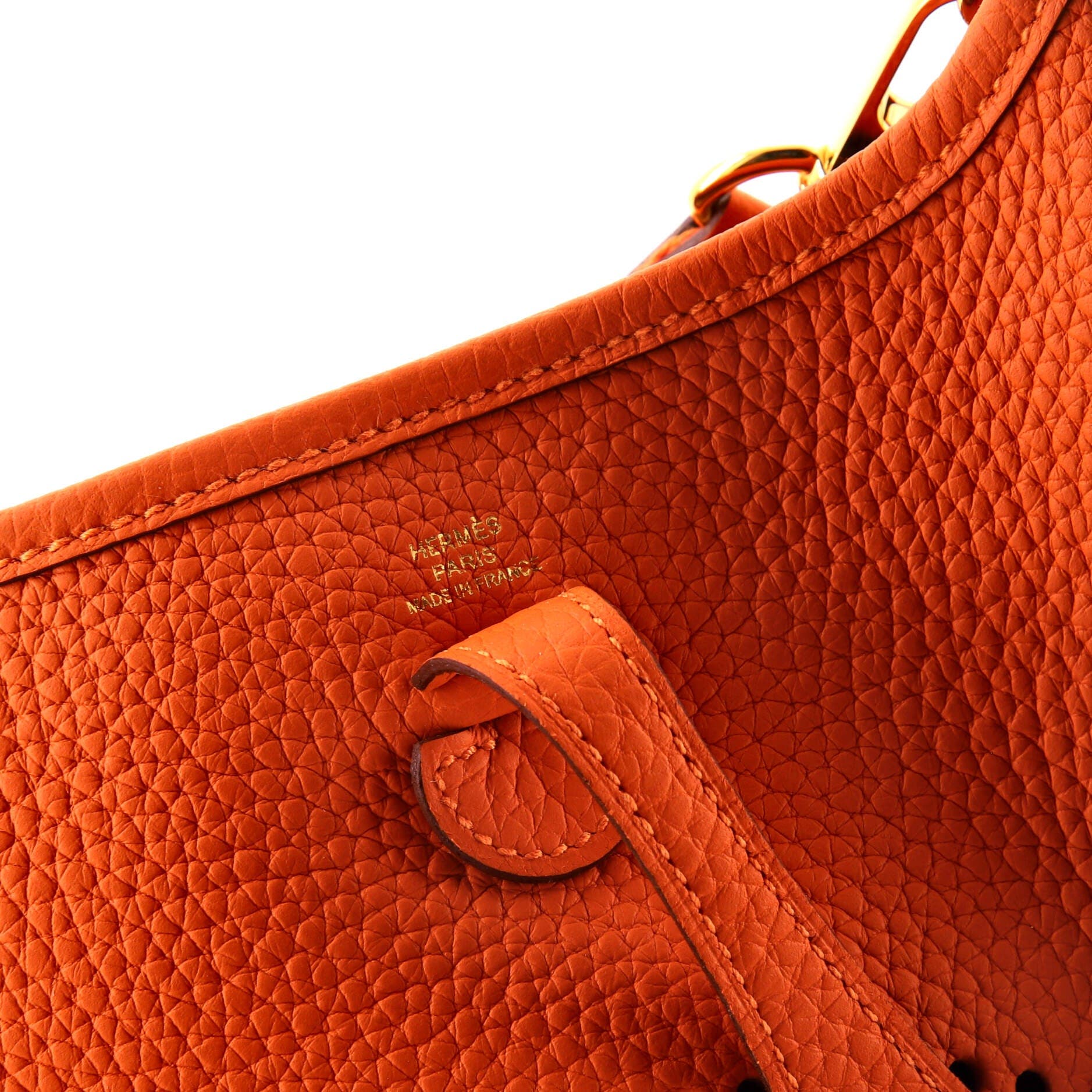Pre-Owned Hermes Evelyne Bag Gen III Clemence TPM, Alternate, color, Orange H