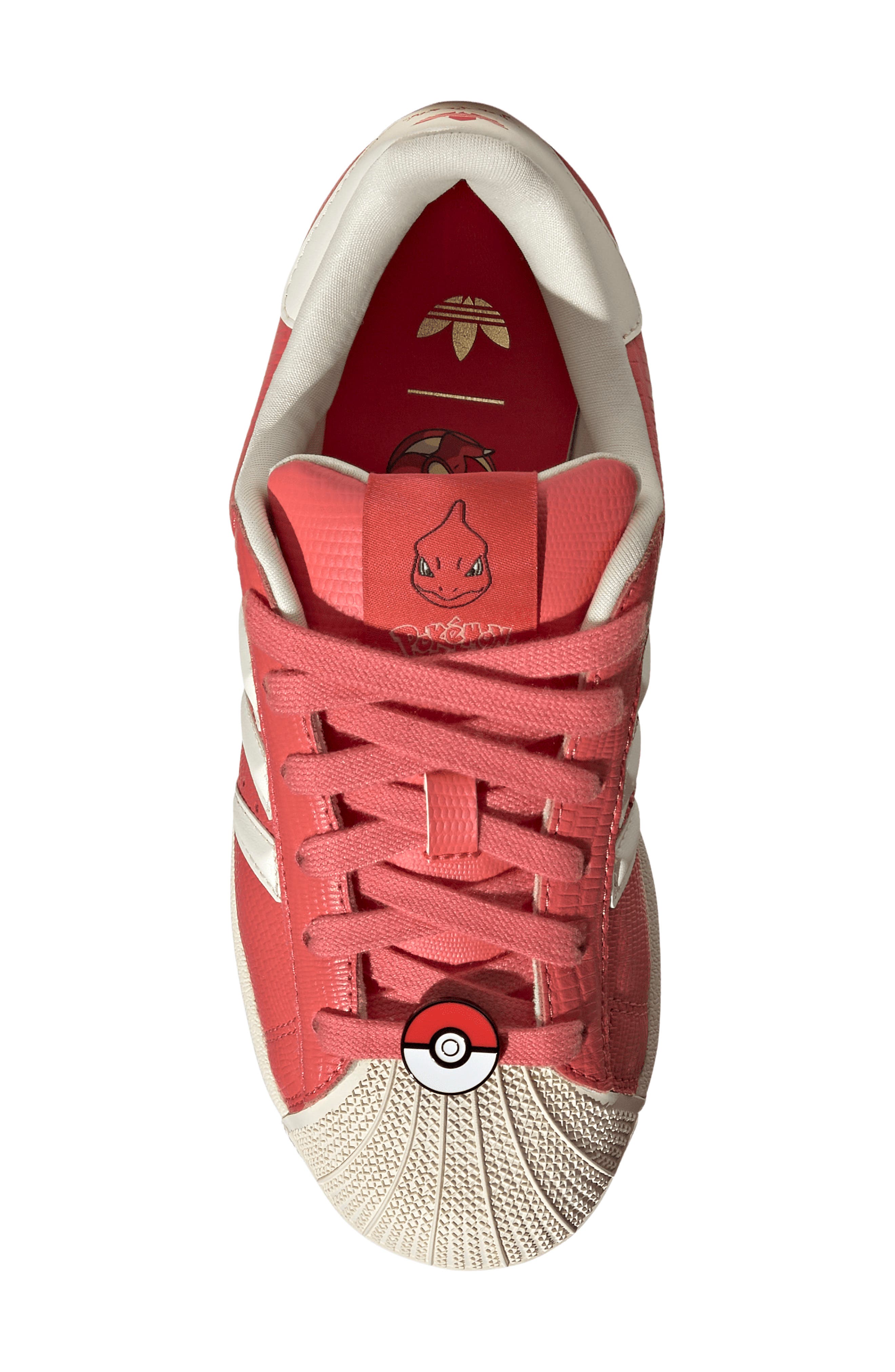 x Pokémon Kids' Superstar II Sneaker, Alternate, color, PRELOVED SCARLET/ CREAM