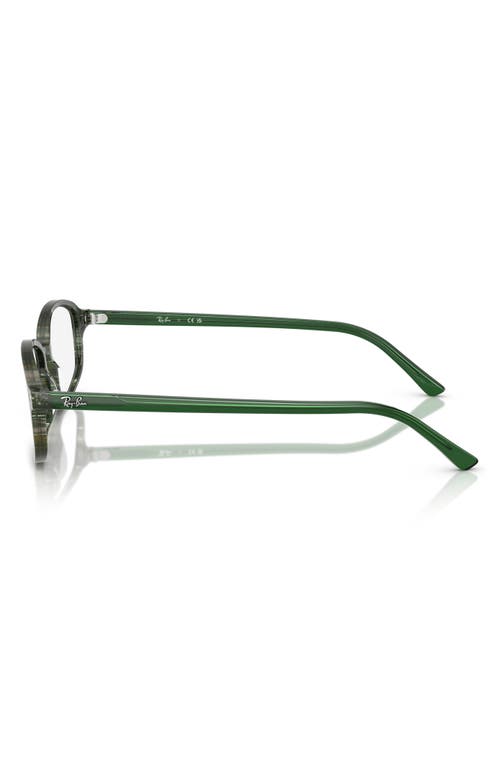 Ray Ban Ray-ban 54mm Irregular Optical Glasses In Transparent Green