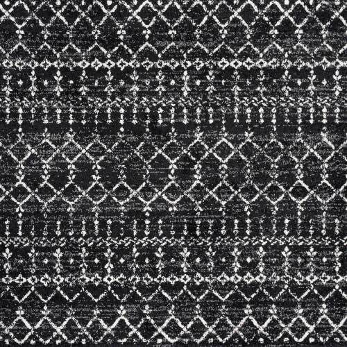 Jonathan Y Moroccan Hype Boho Vintage Diamond Area Rug In Black/ivory