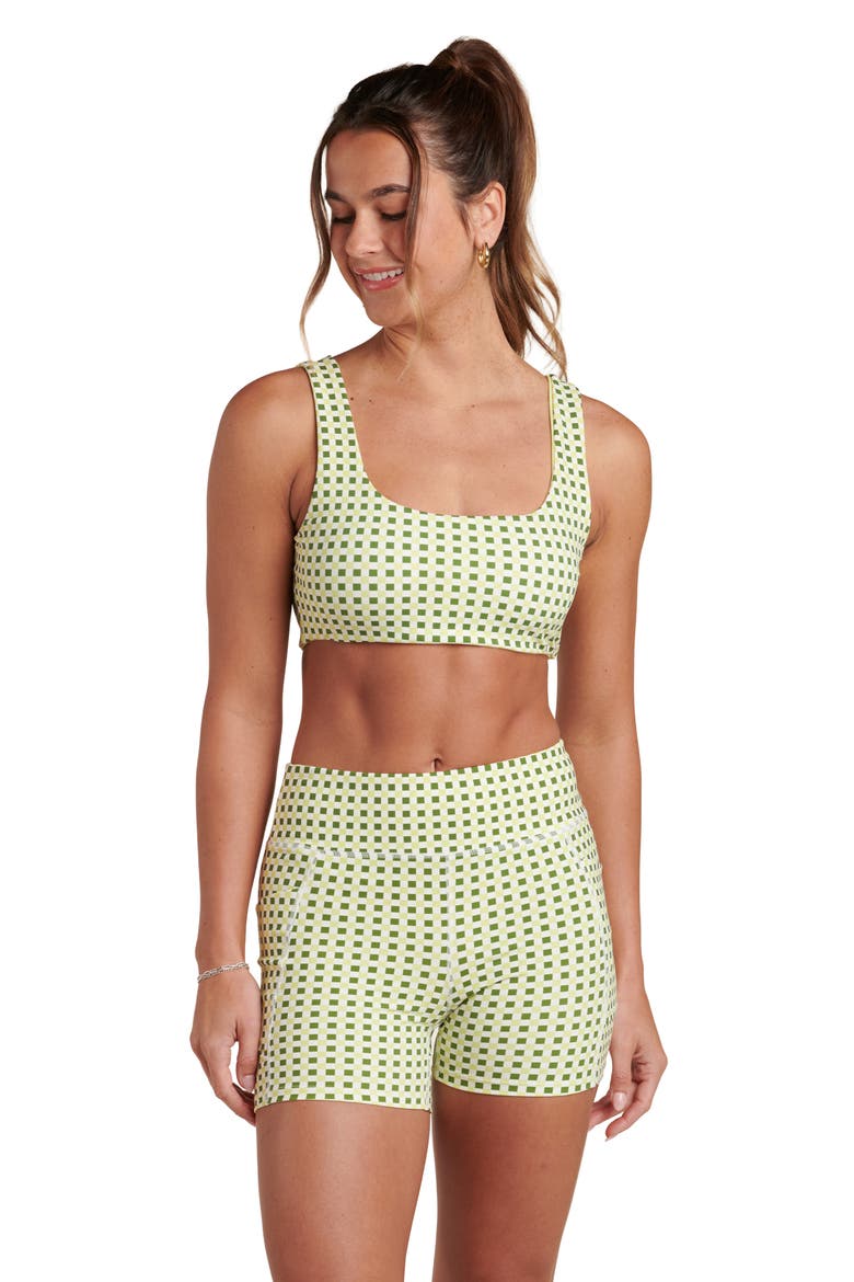 Checkpoint Reversible Sports Bra, Alternate, color, LIME