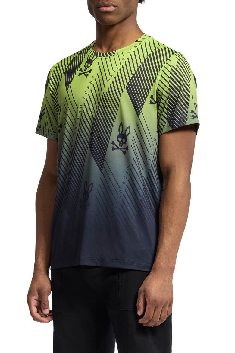Fletcher Print Performance T-Shirt, Alternate, color, SAFETY YELLOW