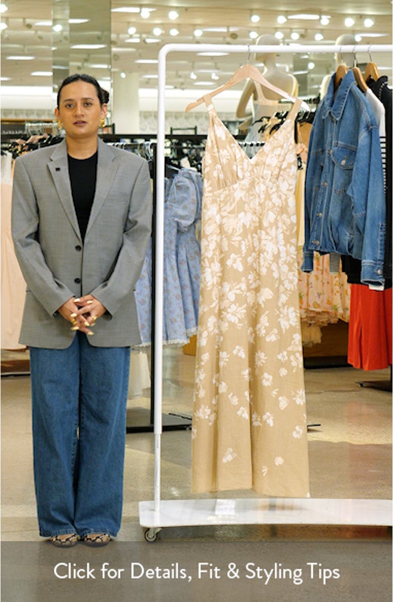 Plunge Neck A-Line Maxi Dress, sales video thumbnail
