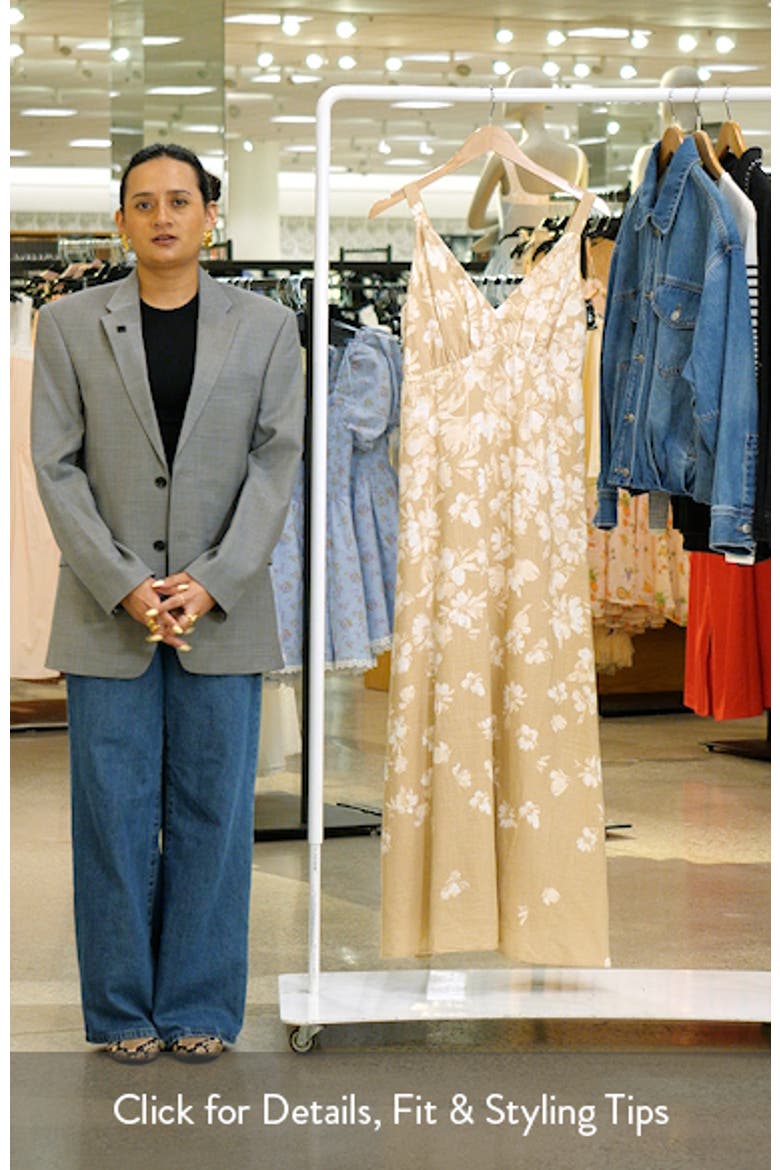Plunge Neck A-Line Maxi Dress video