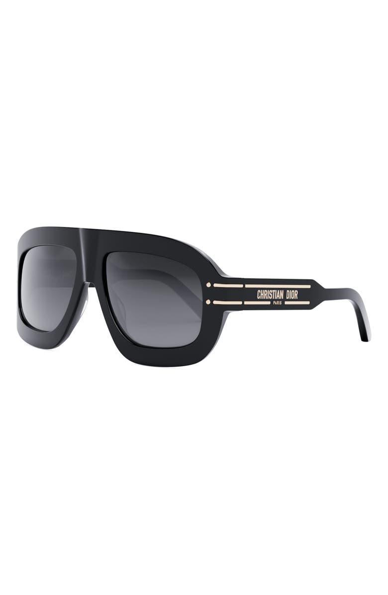 DIOR 'DiorSignature M1U 58mm Rectangular Sunglasses, Alternate, color,