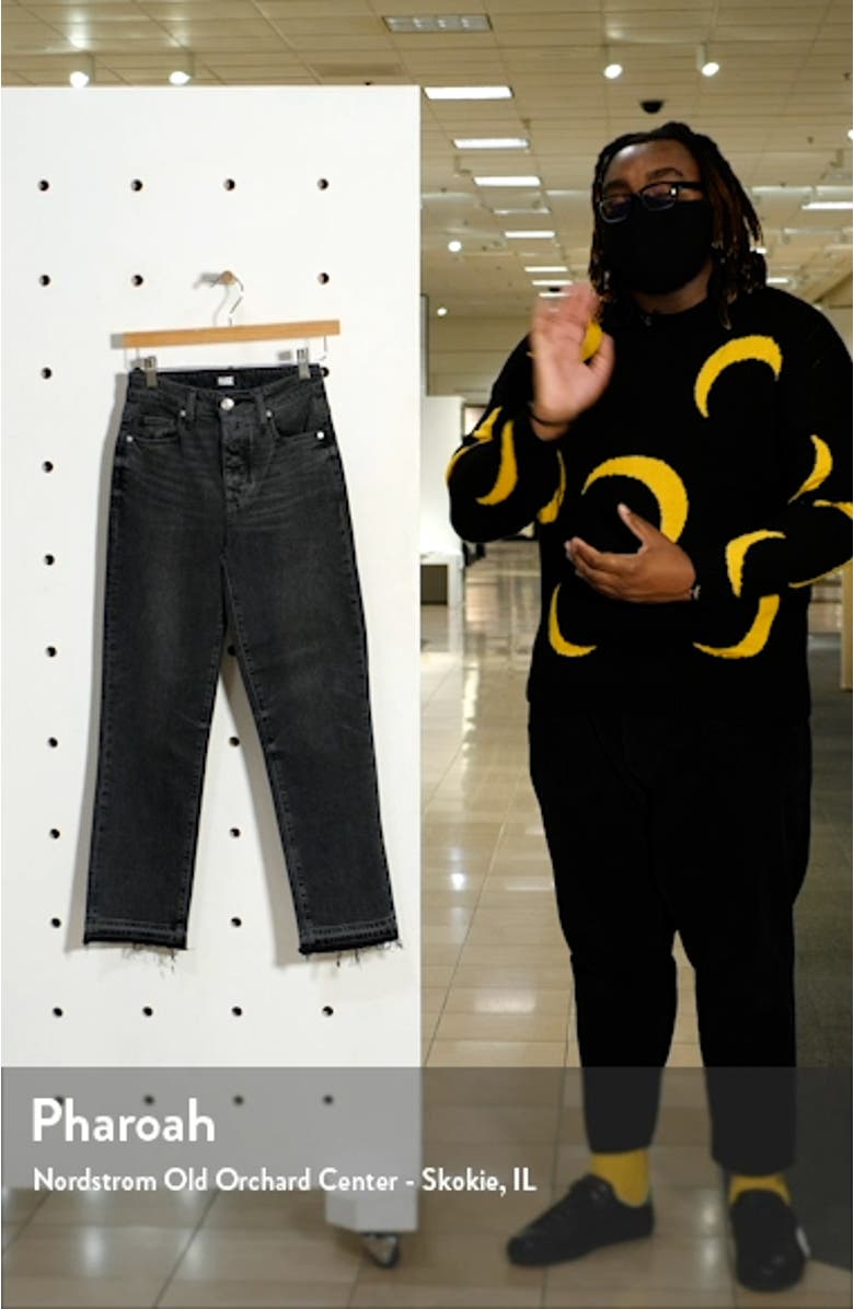 Sarah Release Bitten Hem Ankle Straight Leg Jeans, sales video thumbnail