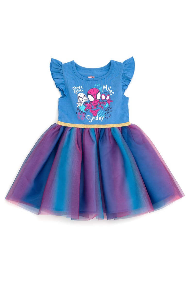Spidey and His Amazing Friends Sleeveless Tutu Dress, Main, color, Blue Purple Gradient