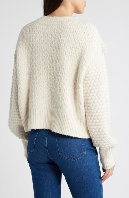 TREASURE & BOND TREASURE & BOND MIXED STITCH FRINGE SWEATER