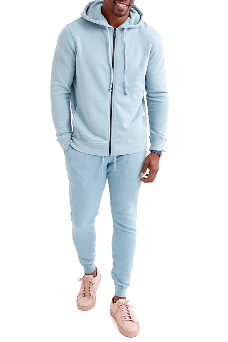 Loop Terry Zip Hoodie, Alternate, color, CAMEO BLUE
