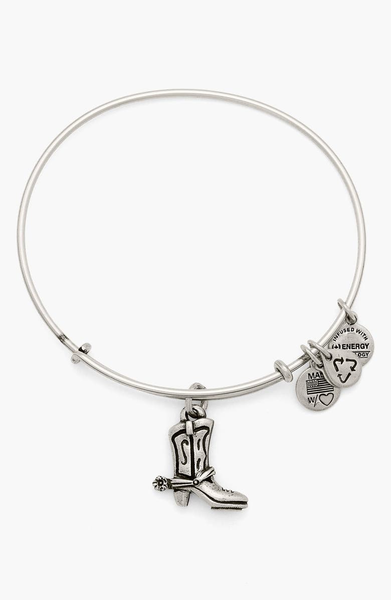 Alex and Ani 'Charity by Design - Cowboy Boot' Expandable Wire Bracelet, Main, color, 