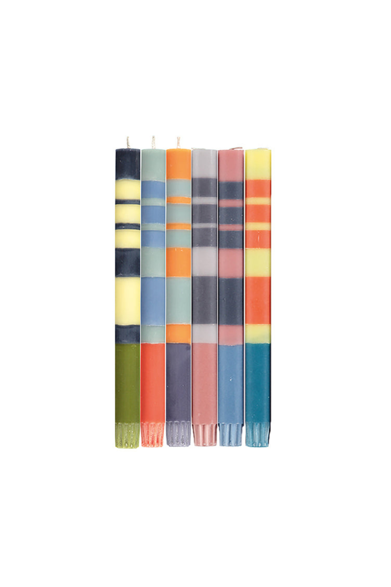 Mixed Pack of all 3 Stripes Dinner Candles - Set of 3, Main, color, Multi 1