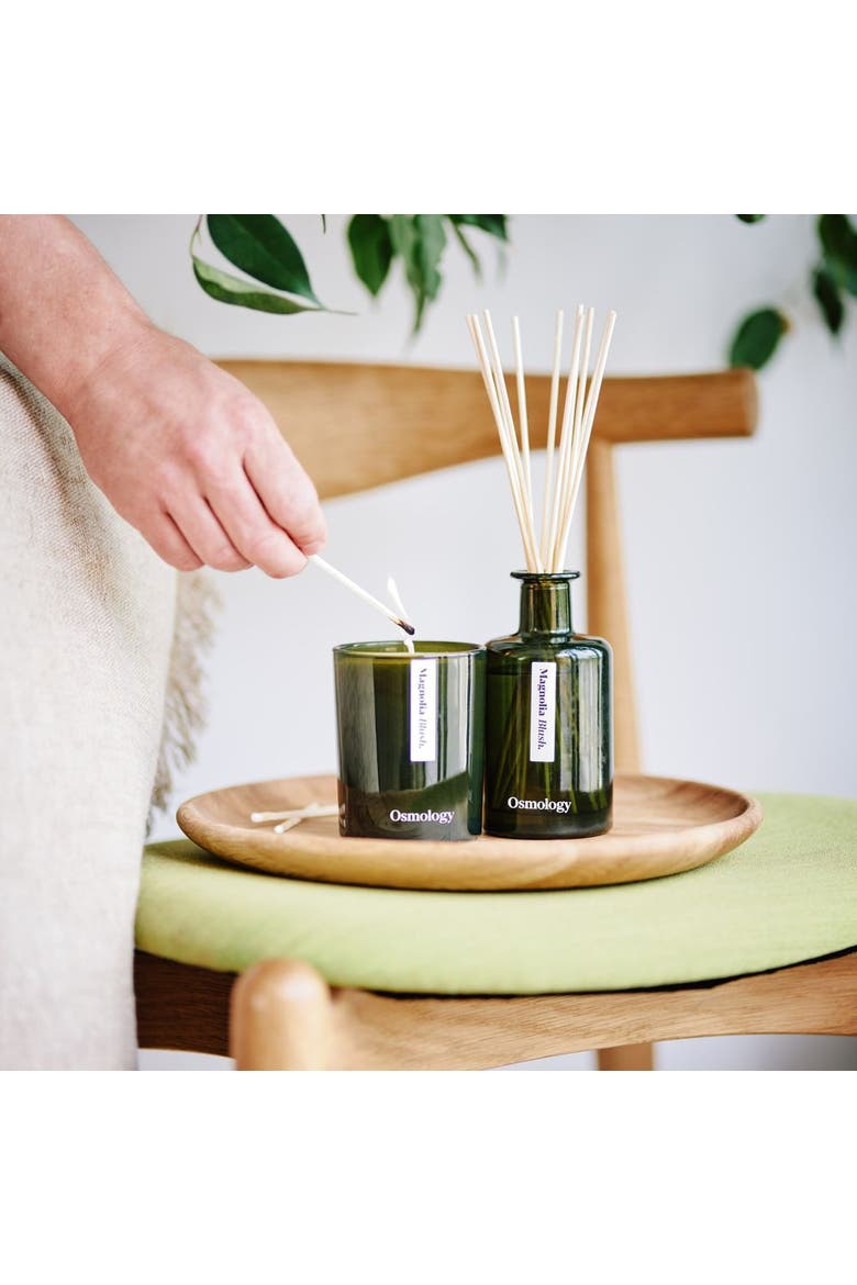 Magnolia Blush Reed Diffuser - Magnolia, Hibiscus, Cedarwood and Mandarin, Alternate, color, black