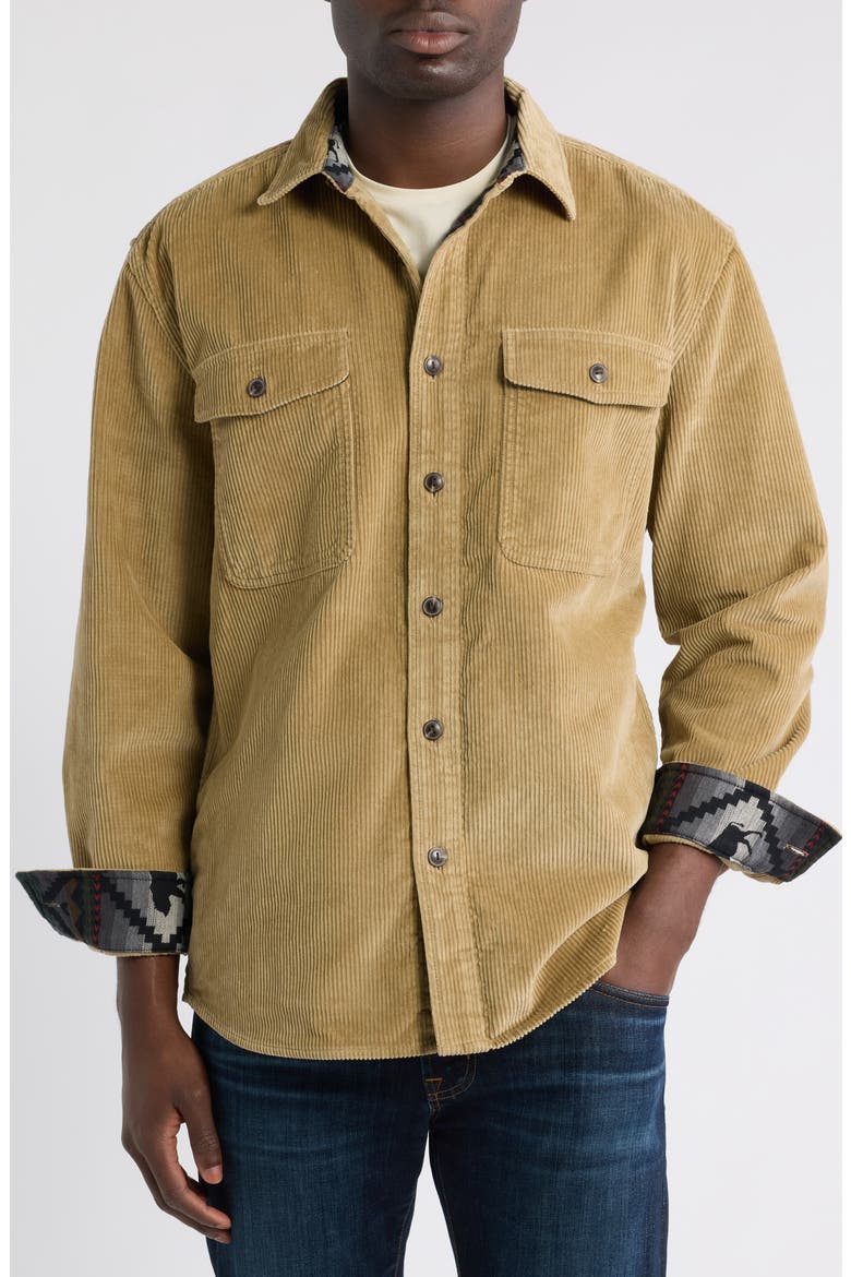 Belmont Cotton Corduroy Overshirt, Alternate, color, KHAKI/ LOST TRAIL