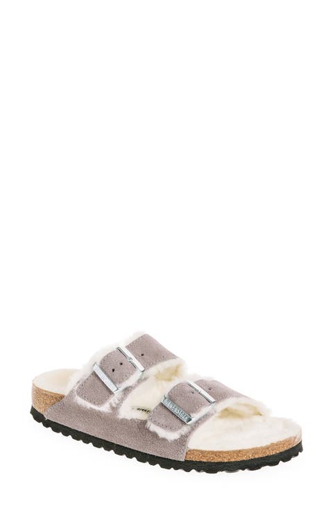 Arizona Genuine Shearling Slide Sandal (Women)