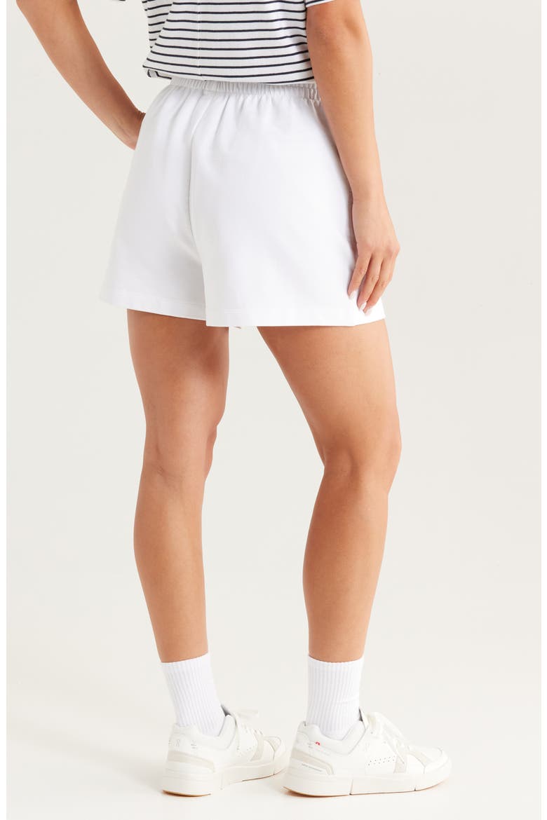 Courtside French Terry Shorts, Alternate, color, WHITE