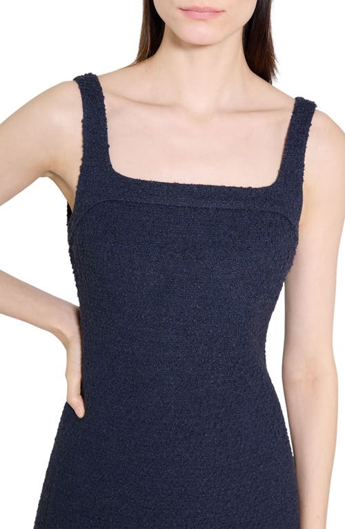 Theory Sleeveless Tweed Minidress In Blue