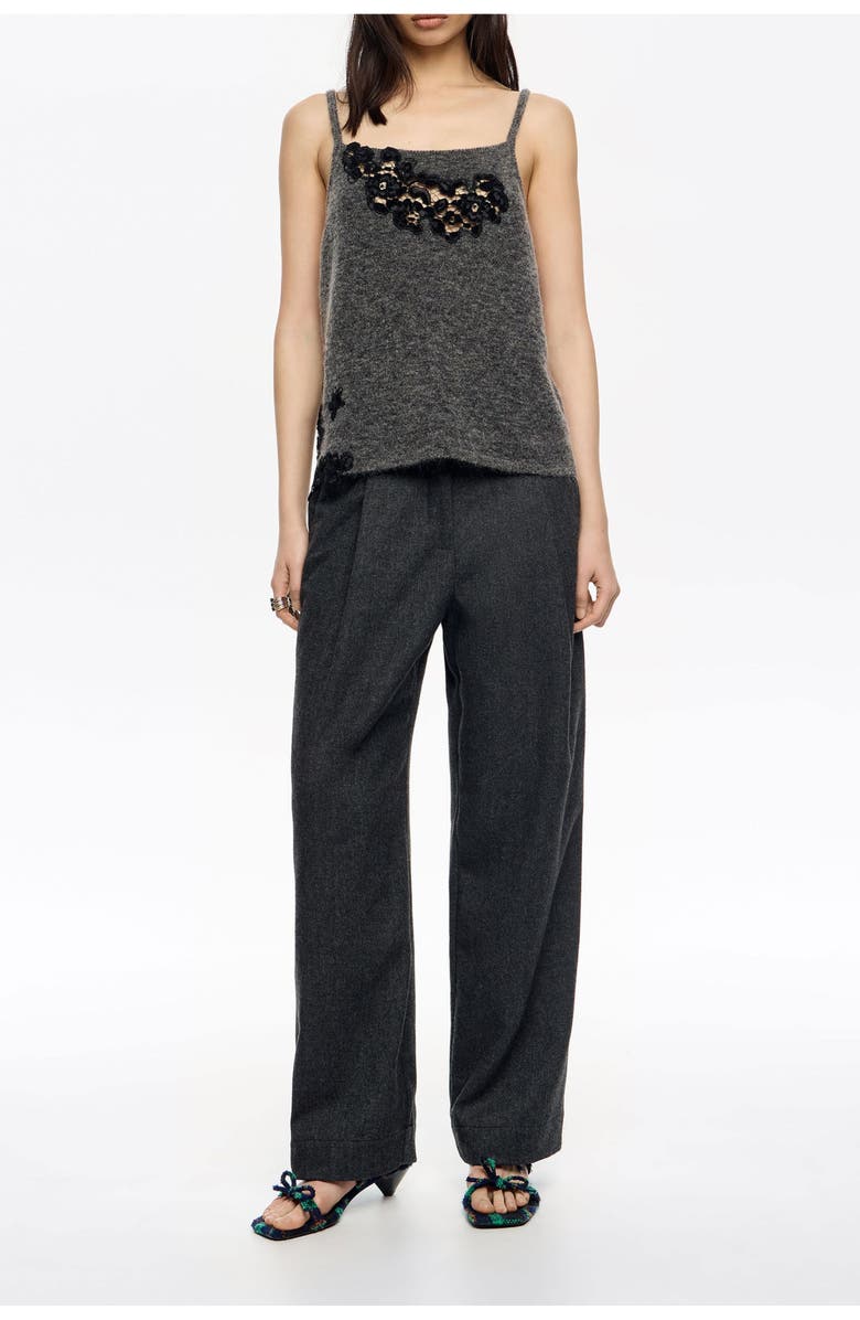 Bimba y Lola Tailored Carrot-Fit Trousers, Main, color, Dark Grey