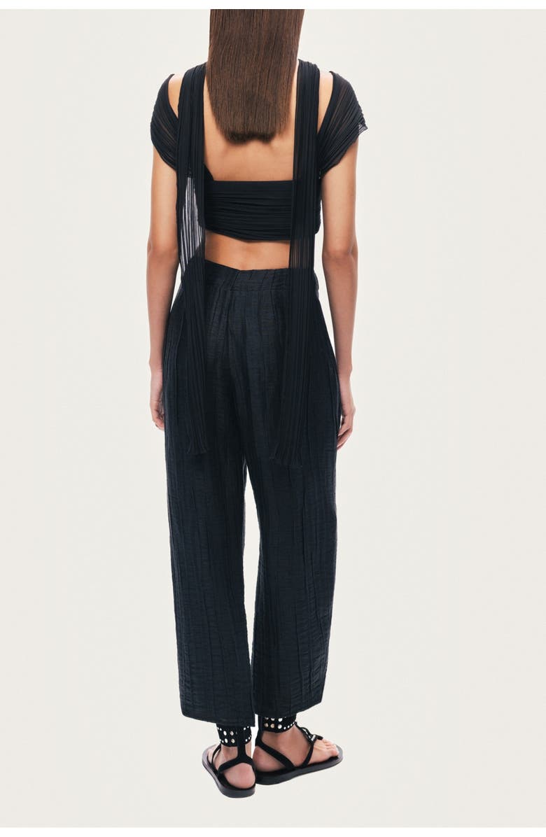 Nocturne Strapless Draped Bustier Top, Alternate, color, Black