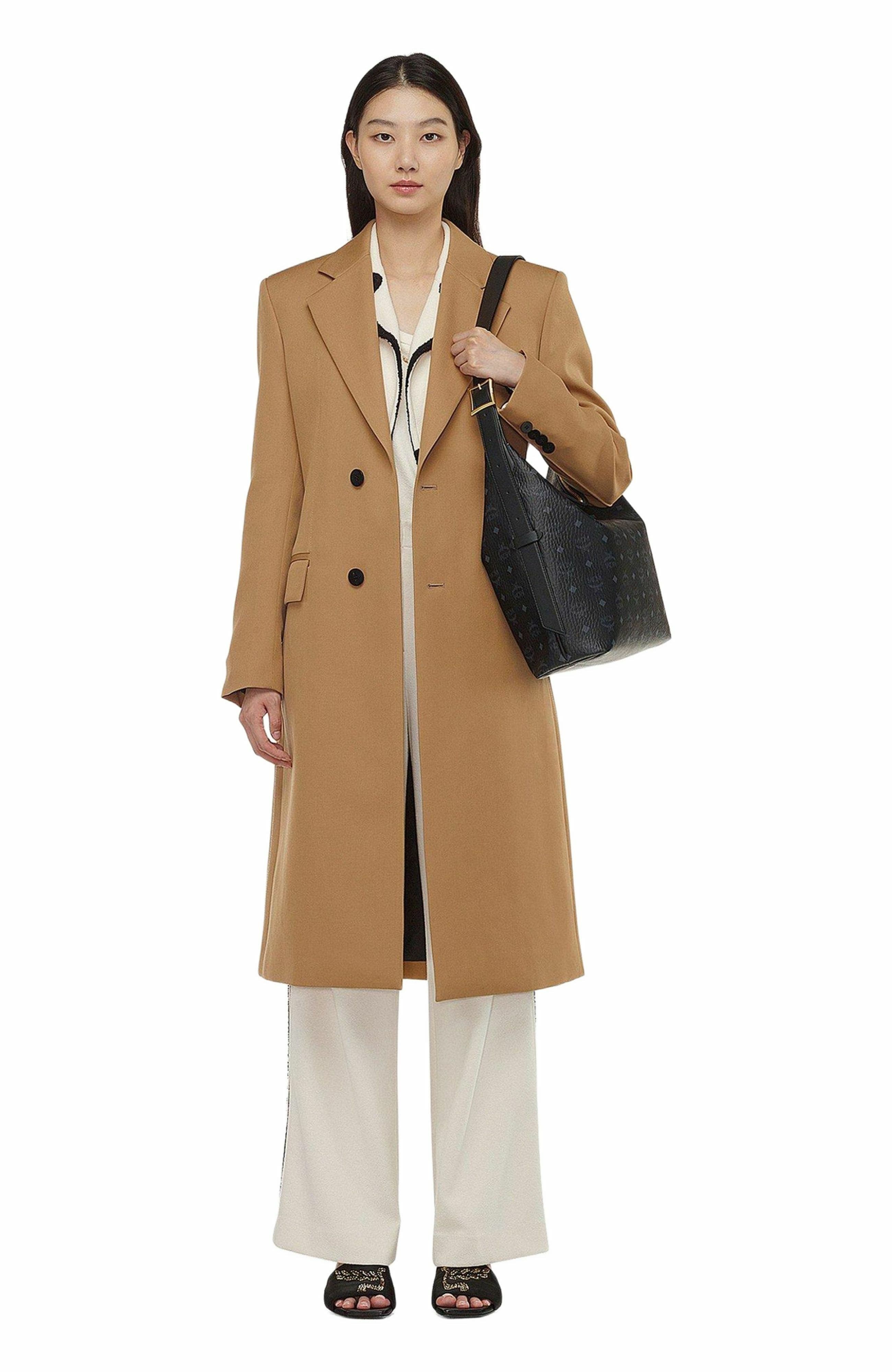 MCM Aren Hobo in Visetos, Alternate, color, Black