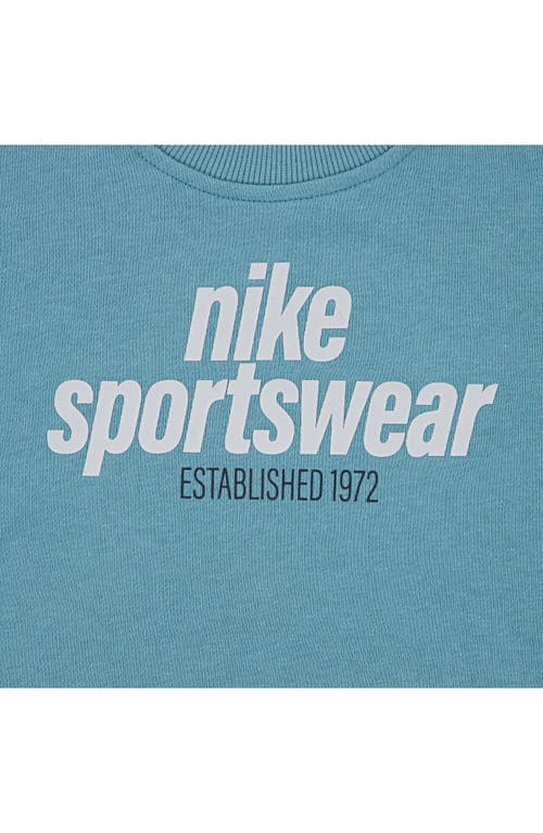 Nike Kids' Logo Graphic French Terry Sweatshirt & Sweat Shorts Set In Blue