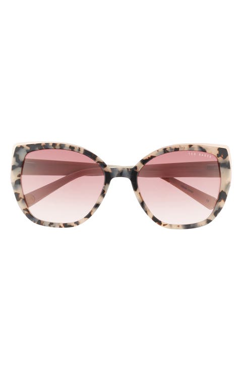 56mm Full Rim Cat-Eye Sunglasses