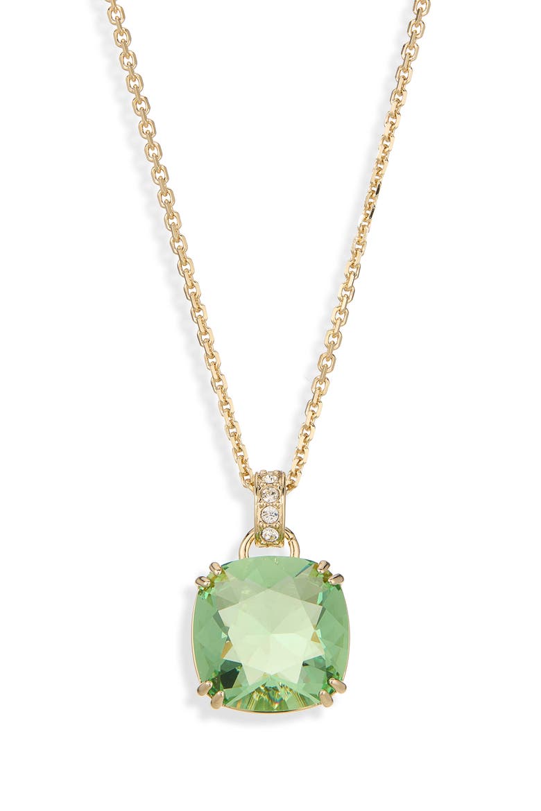 Millenia Cushion Cut Crystal Pendant Necklace, Main, color, IGNITE/ GOLD