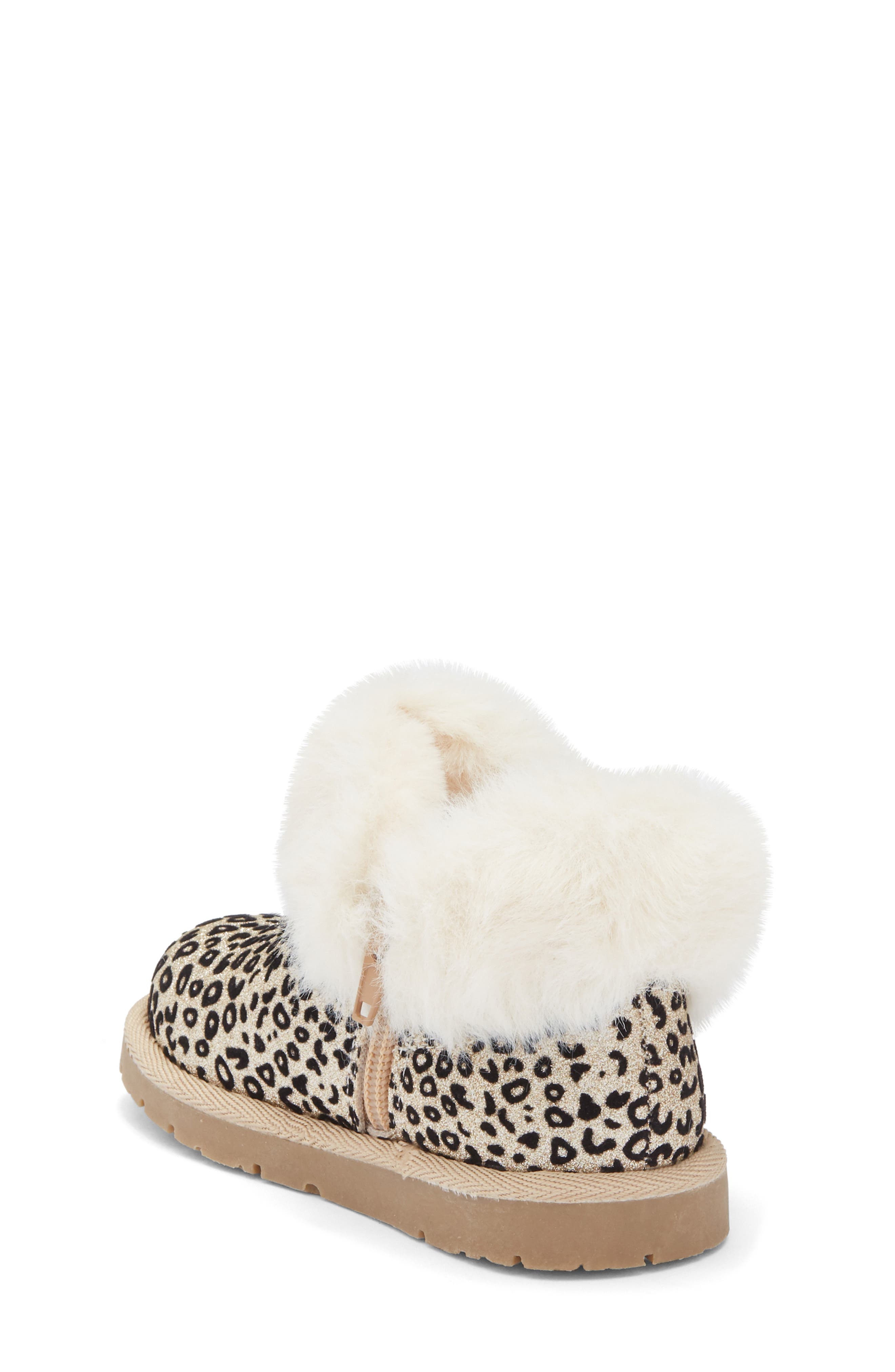 Harper Canyon Kids' Esme Faux Fur Cozy Boot, Alternate, color, Leopard