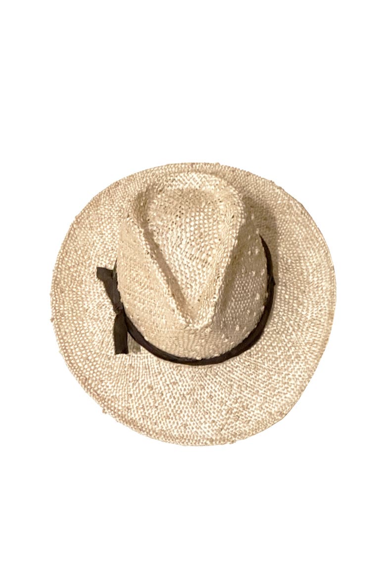 Luna Knotted Sisal Fedora Hat, Alternate, color, Natural With Olive Trim