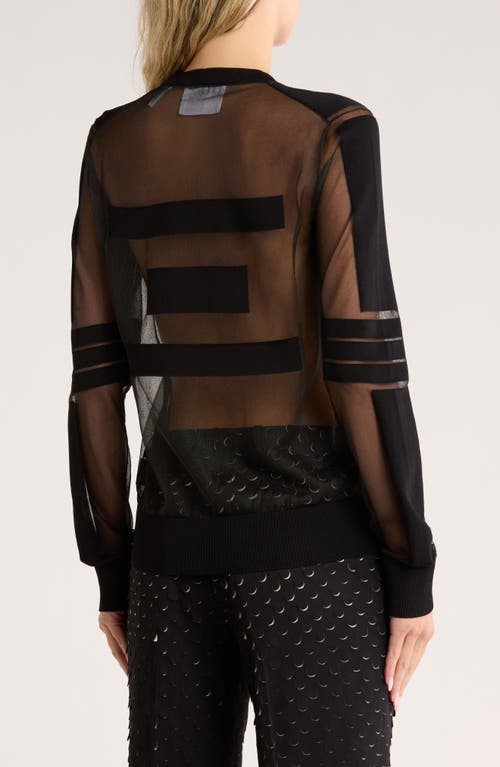 Helmut Lang Astro Sheer Mesh Sweater In Black