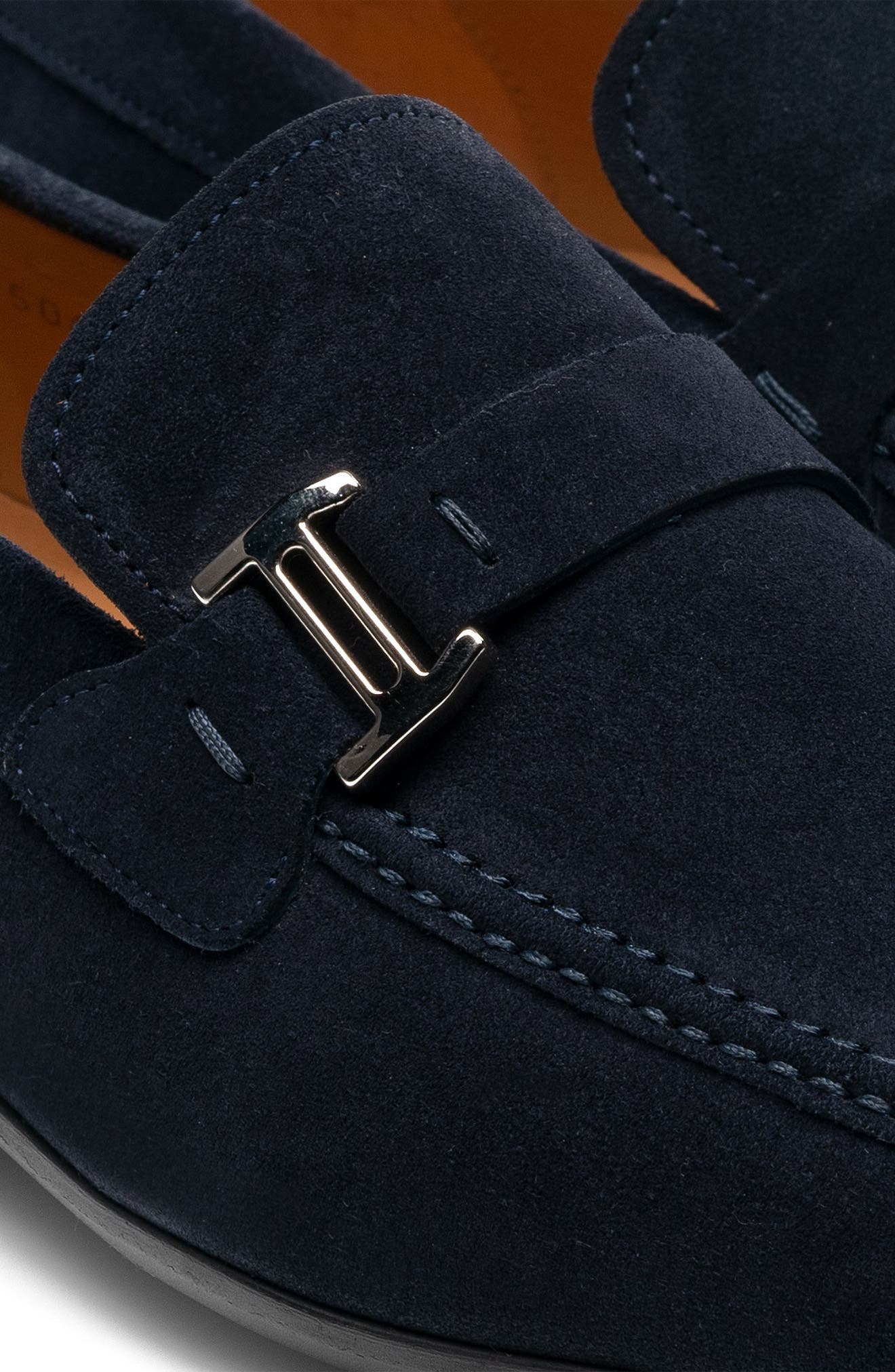 'Lino' Loafer, Alternate, color, NAVY SUEDE