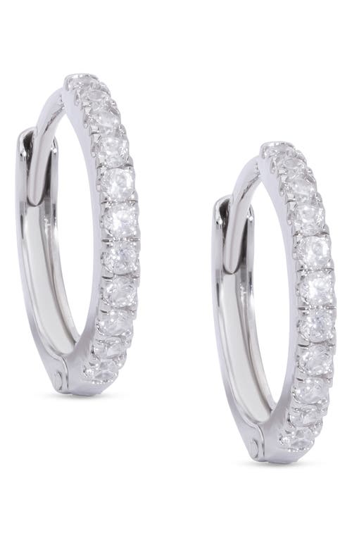 Lily Nily Kids' Pavé Cubic Zirconia Hoop Earrings in White 
