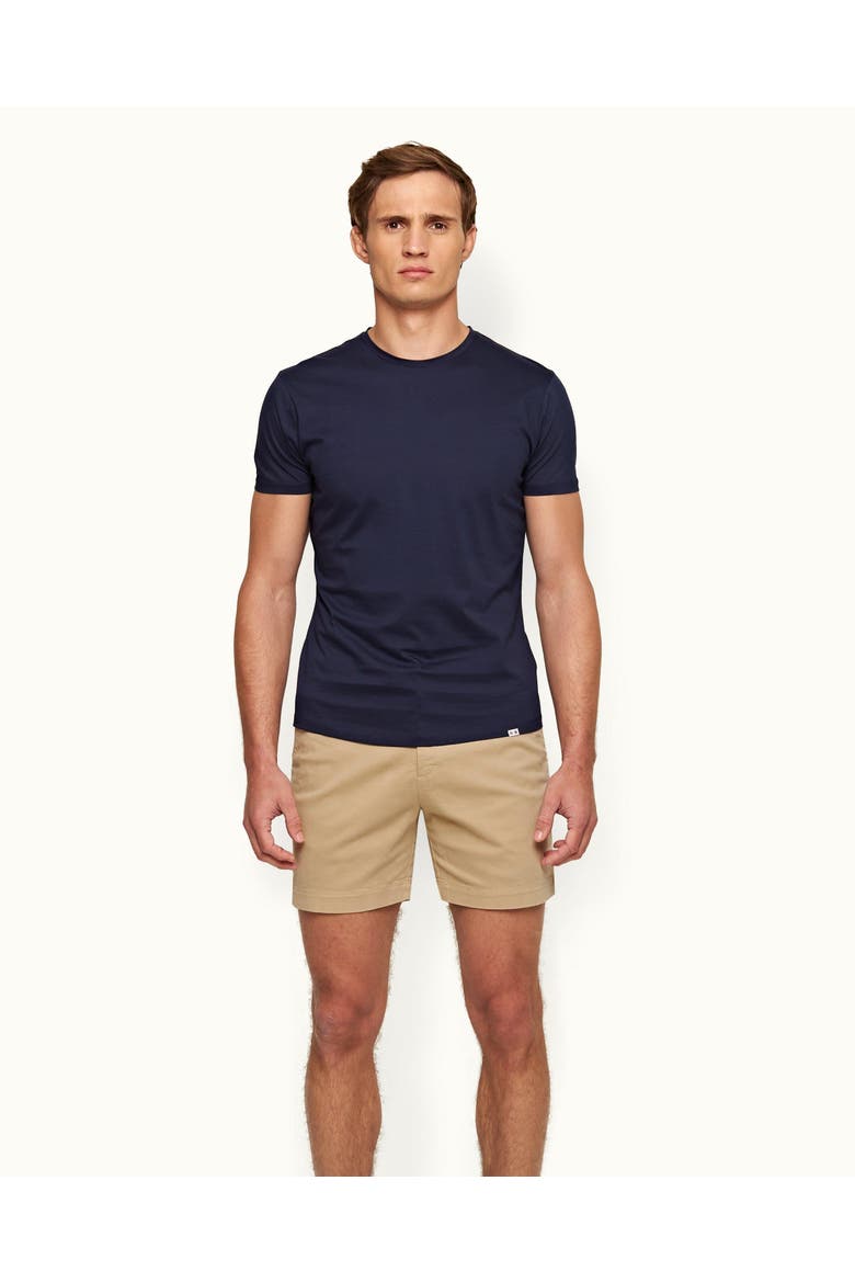 Bulldog Stretch-Cotton Mid-Length Stretch-Cotton Shorts, Main, color, SAND DUNE