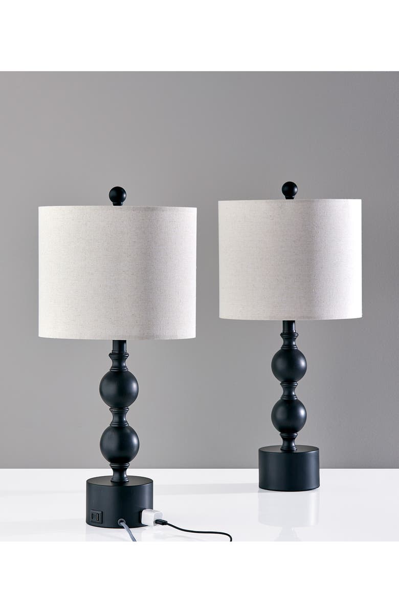ADESSO LIGHTING Julius Set of 2 Table Lamps, Alternate, color,