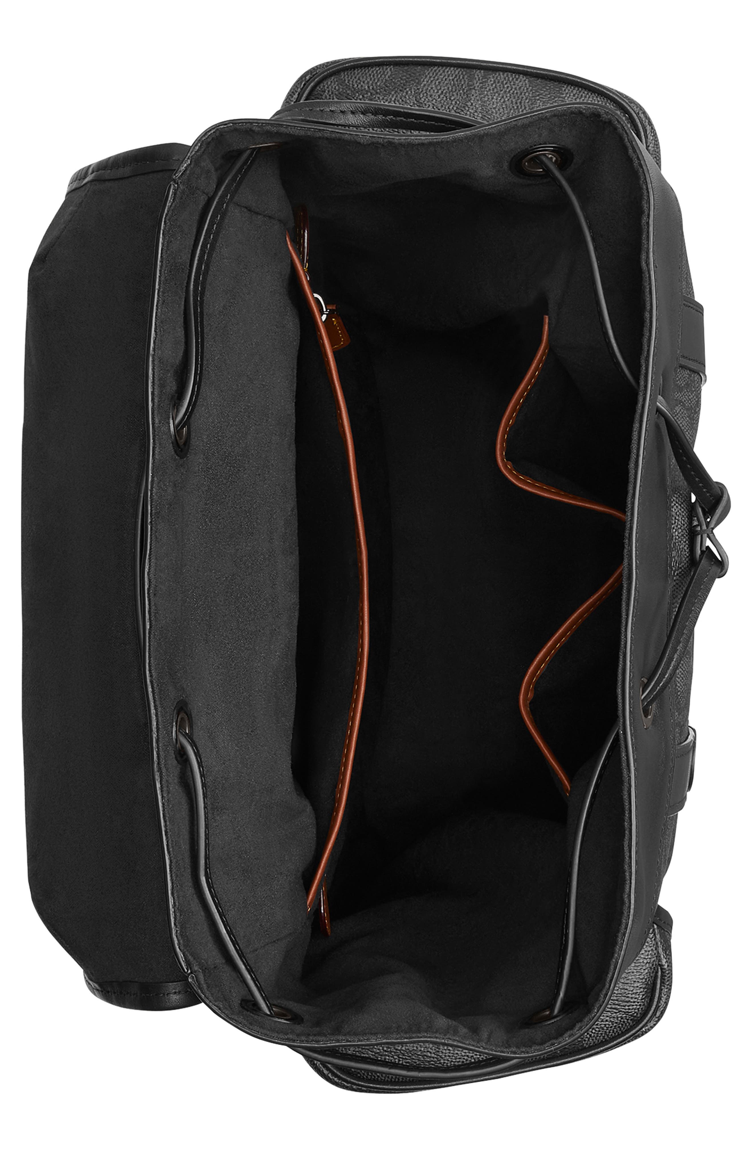 COACH Hitch Coated Canvas Backpack, Alternate, color, 