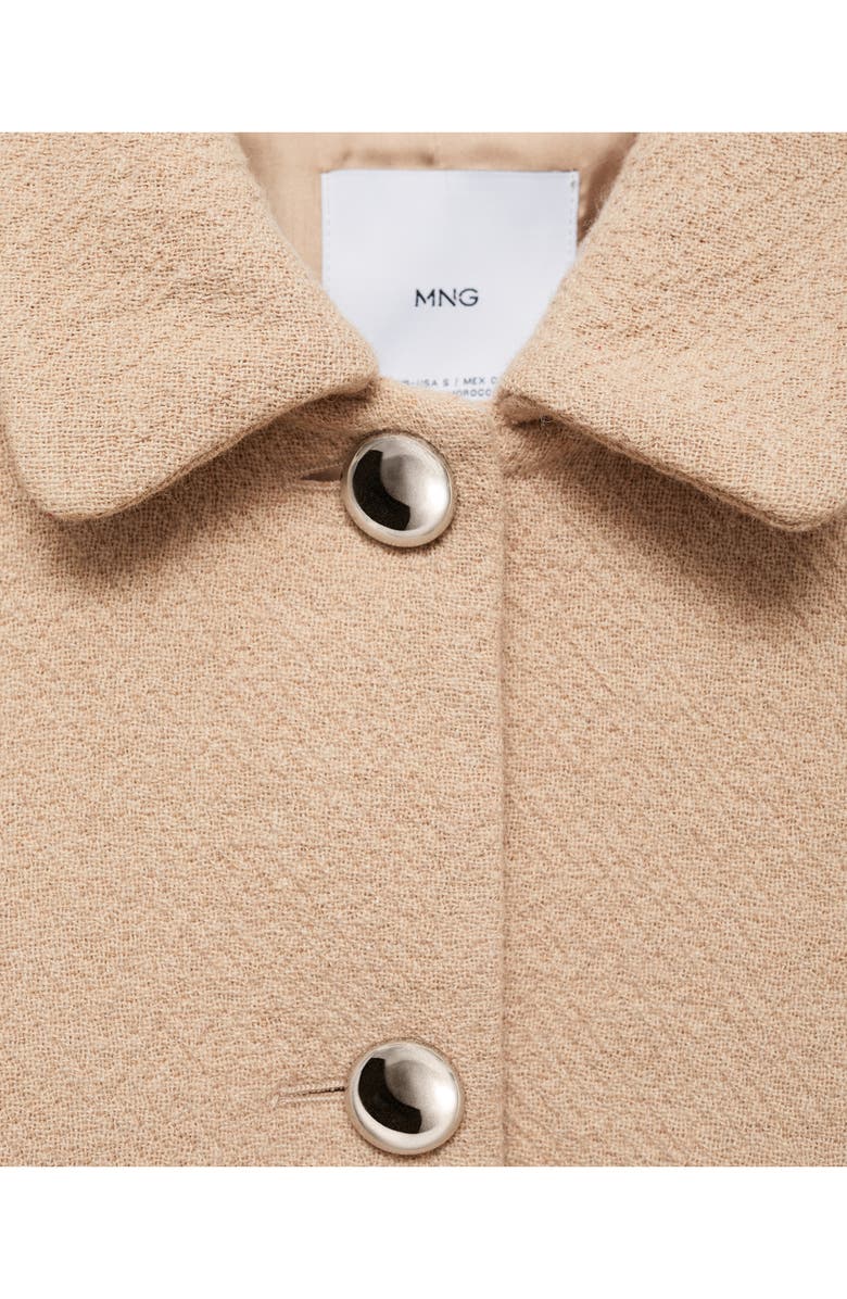 MANGO Cotton Blend Crop Jacket, Alternate, color, 