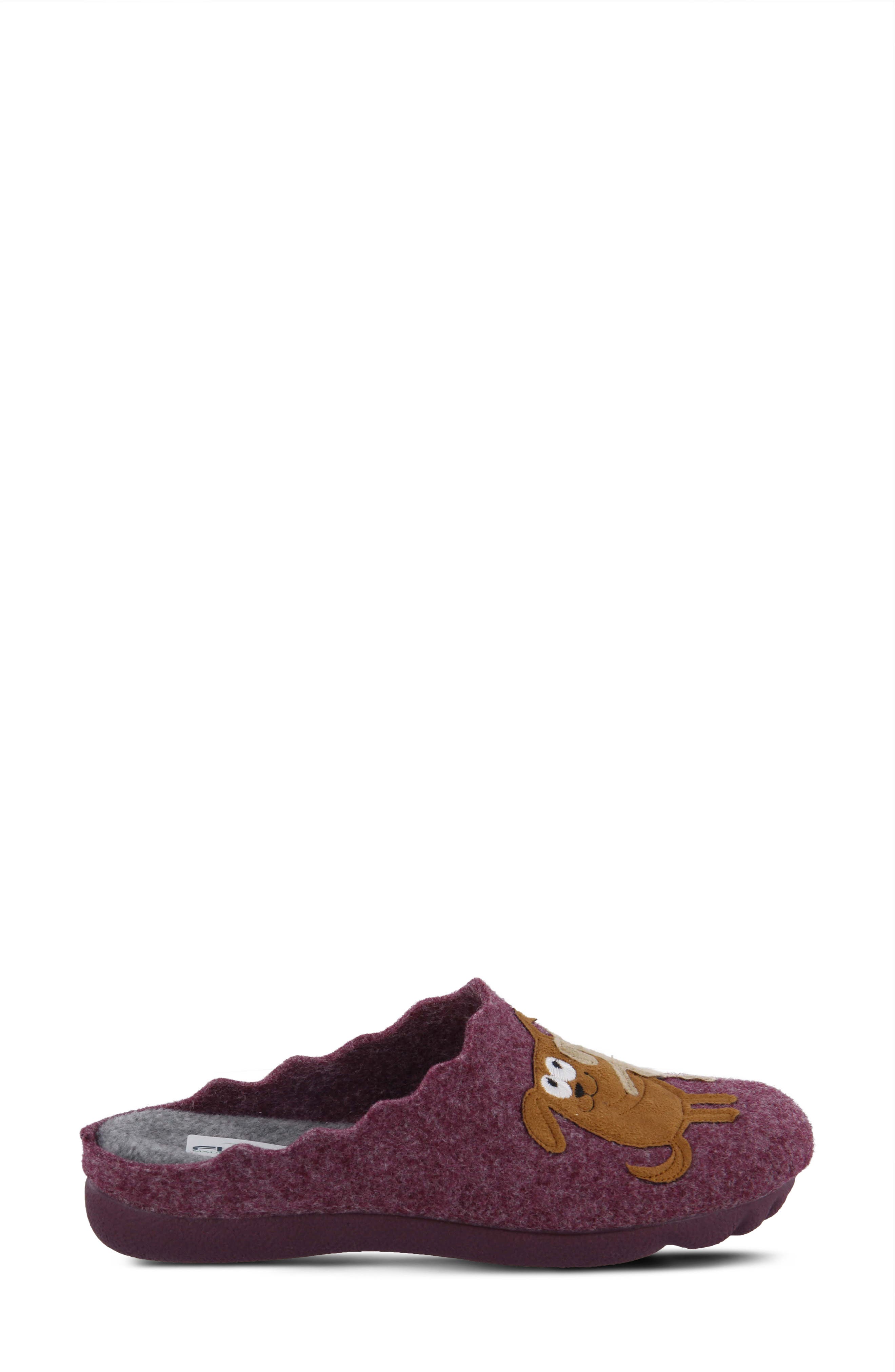 Petlove Scuff Slippers, Alternate, color, BORDEAUX MULTI