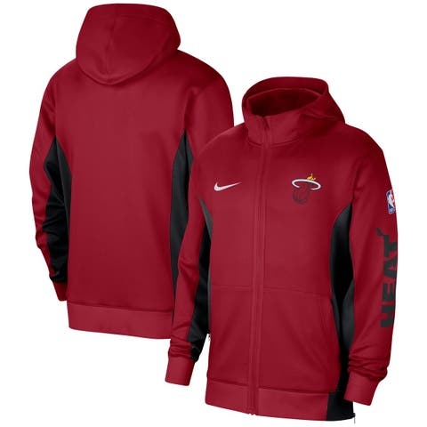 Men's Nike Red Miami Heat 2023/24 Authentic Showtime Full-Zip Hoodie