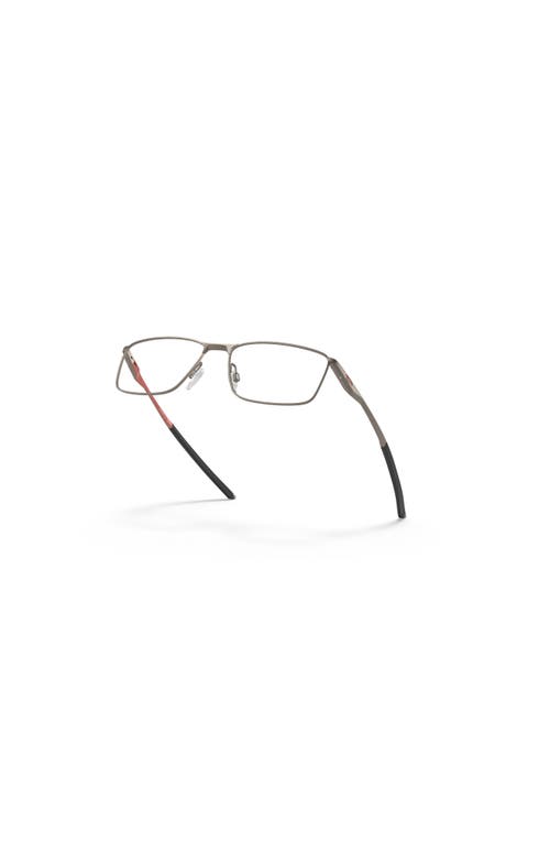 Oakley 55mm Rectangle Optical Glasses In Silver