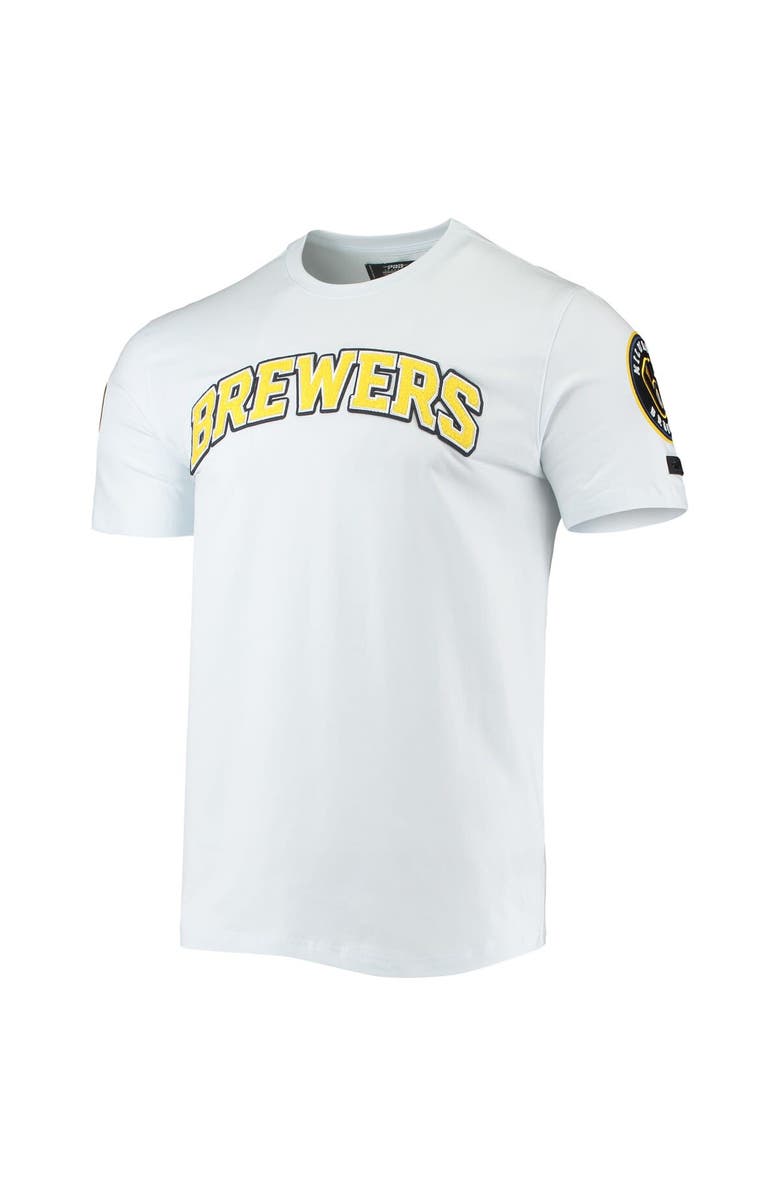 PRO STANDARD Men's Pro Standard White Milwaukee Brewers Team Logo T-Shirt, Alternate, color, 