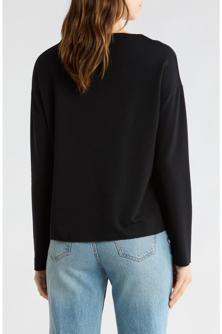 Boat Neck Sweater, Alternate, color, BLACK