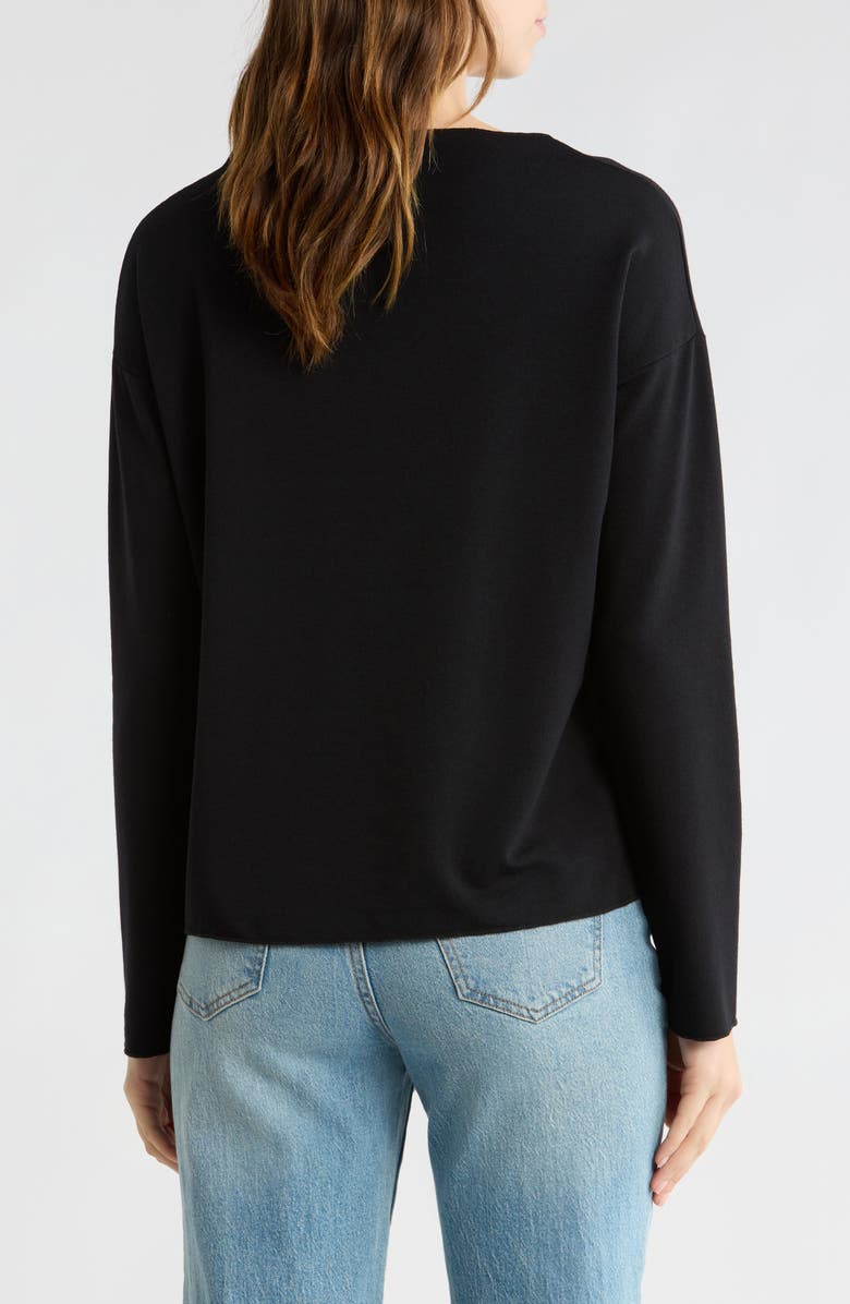 GO COUTURE Boat Neck Sweater, Alternate, color, Black