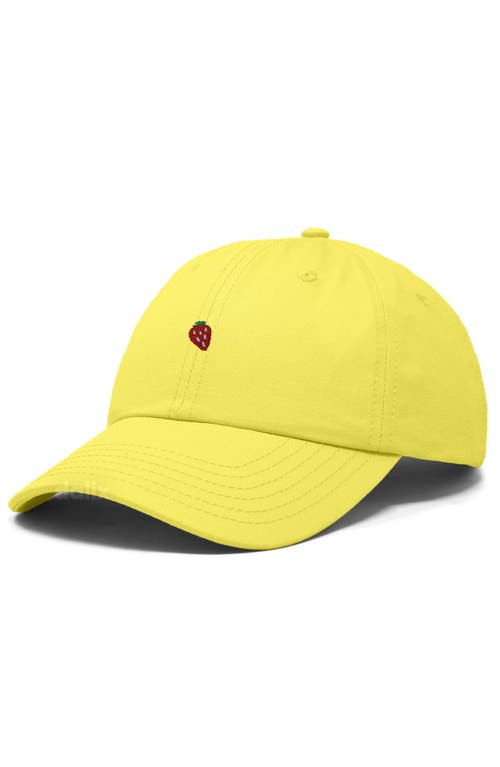 Dalix Lil Strawberry Dad Cap In Yellow