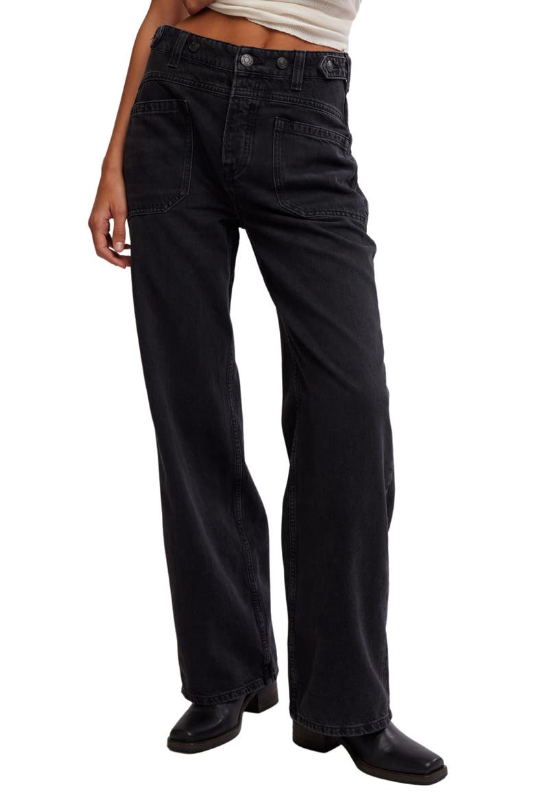 We the Free Palmer Cuffed Baggy Jeans, Main, color, OUTER SPACE