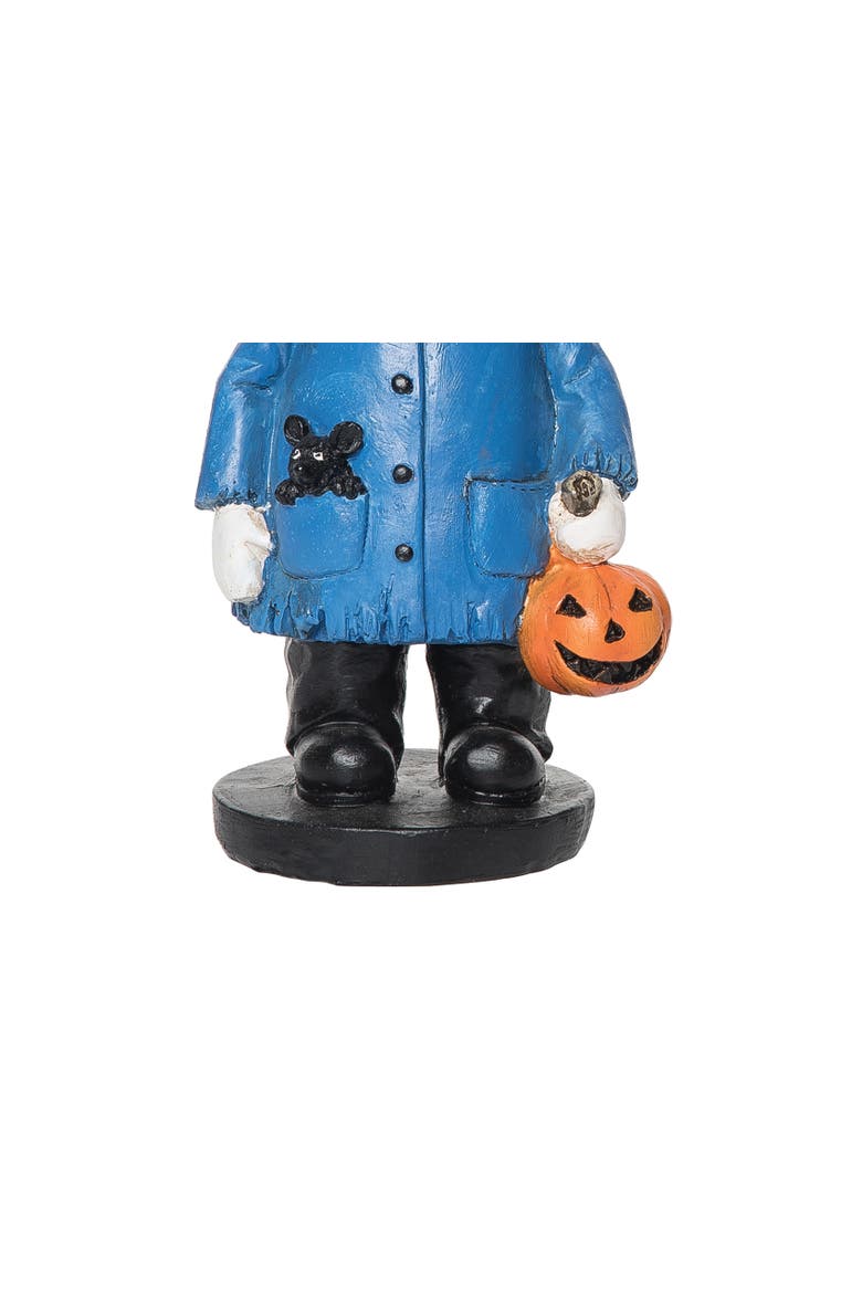Halloween Treat or Treat Skeleton Head Kid Small Figurine, Alternate, color, White