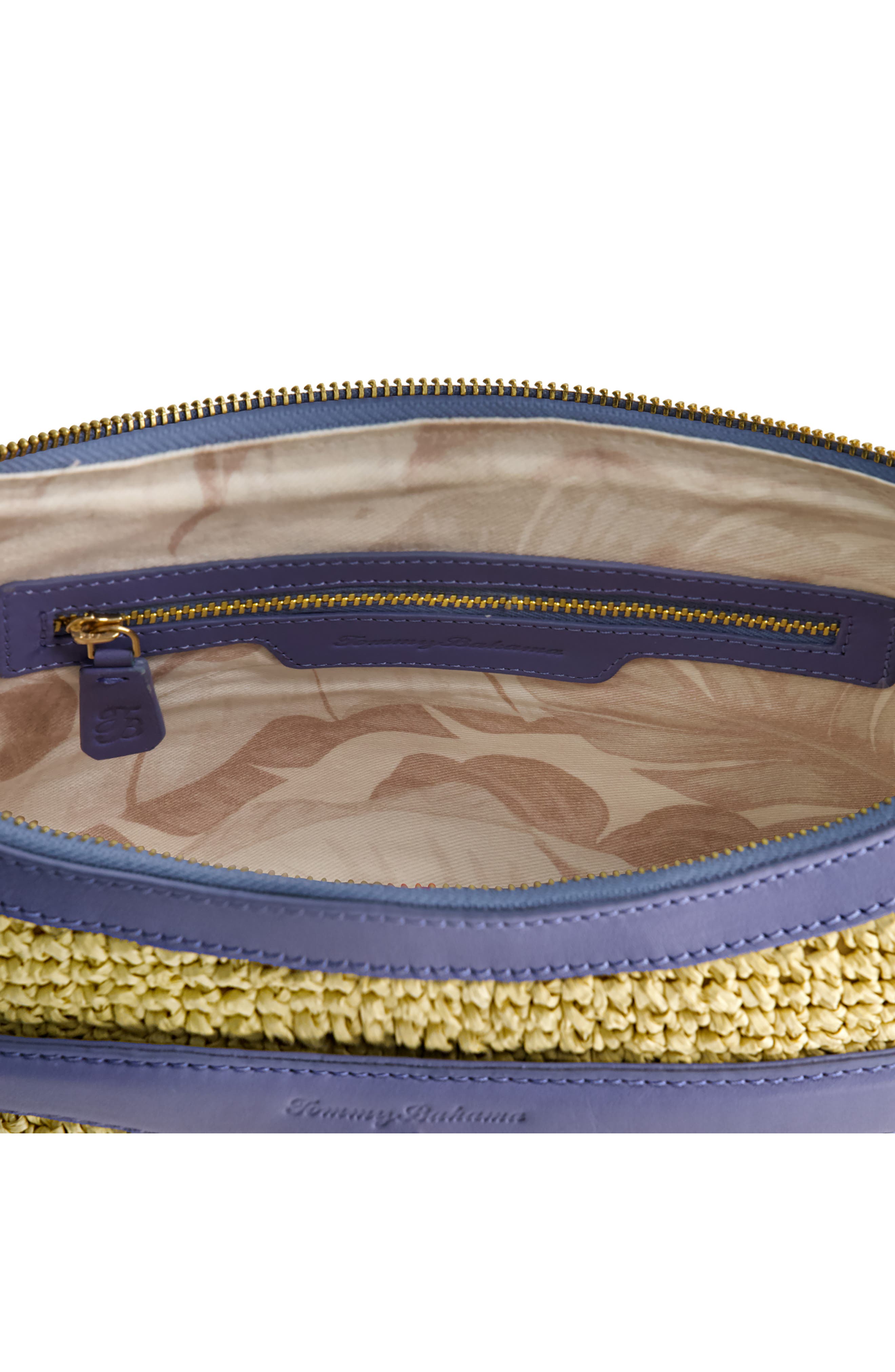 Soft Straw Zip-Top Hobo, Alternate, color, BLUE